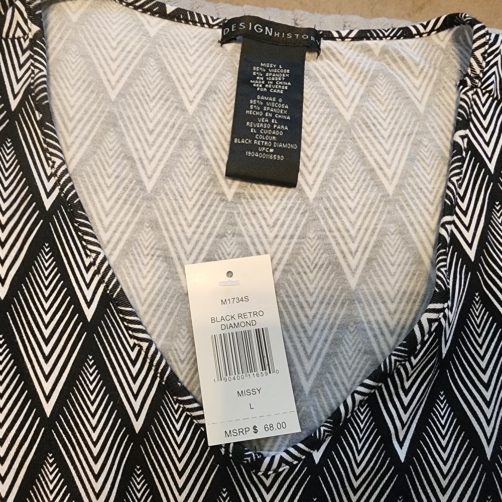 Design History Black and White Asymmetrical Dress